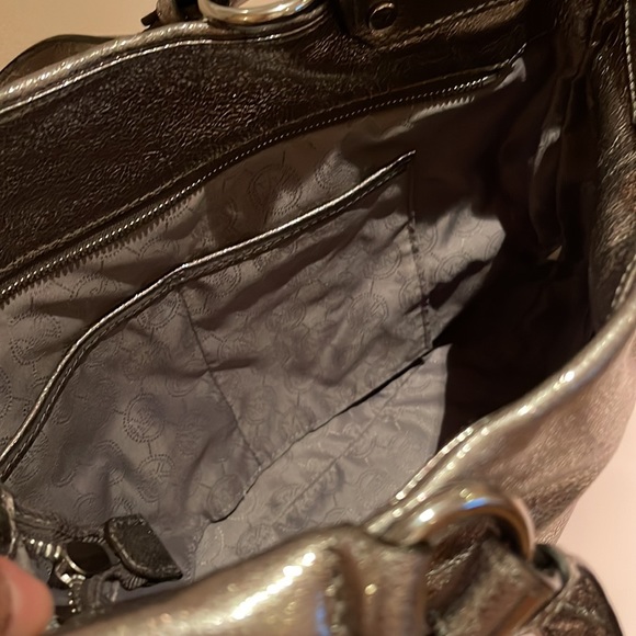 Michael by Michael Kors Silver Soft Leather Satchel - Picture 7 of 10